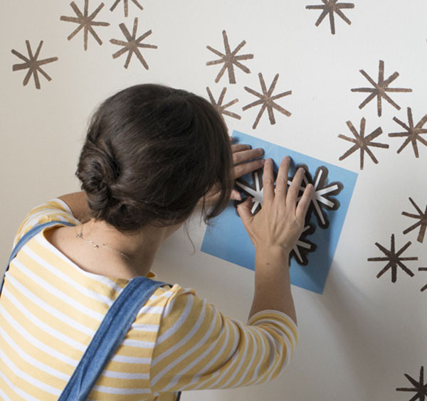 Pintar pared con estarcido - Plantilla