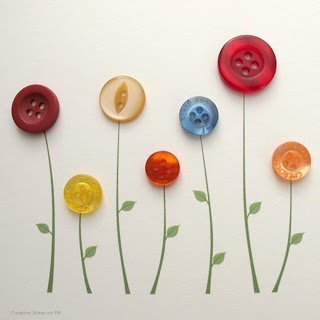 Cuadro flores con botones