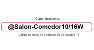 Cupón OFERTA Salón Comedor