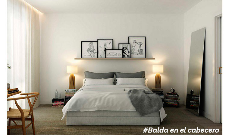 Tips para decorar el dormitorio principal de tu hogar balda cabecero