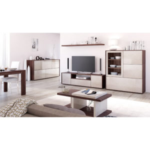 Salon-comedor-completo-floky-nogal-cemento-vitrina2