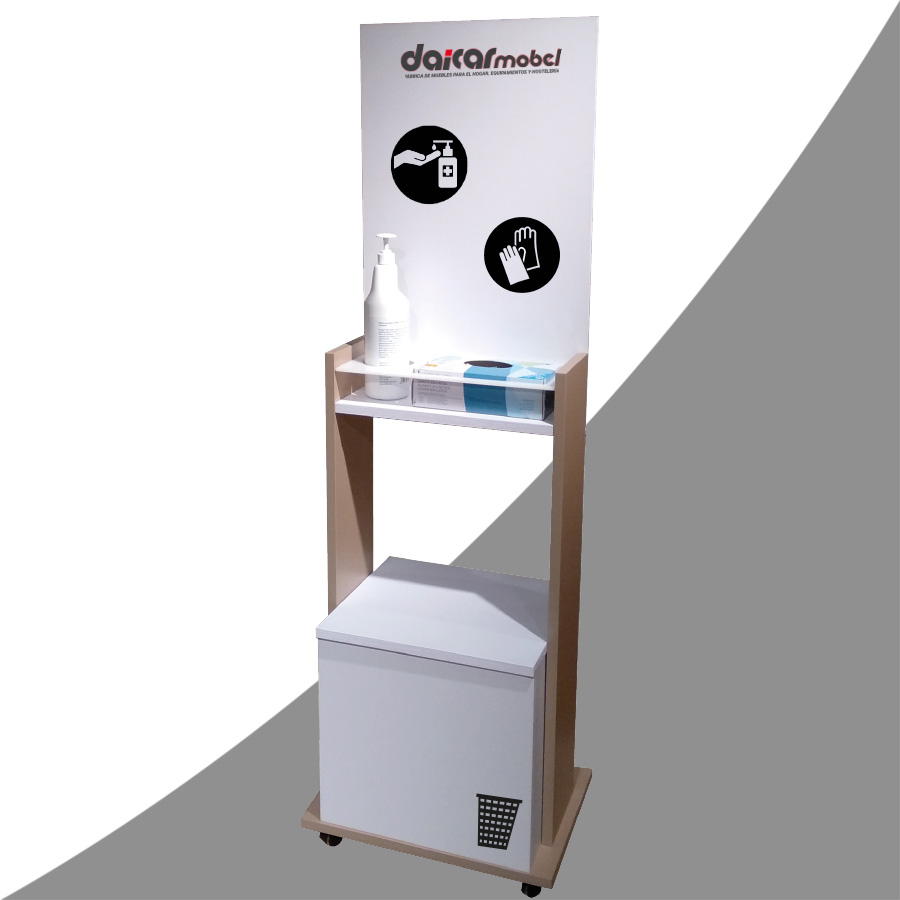 Mueble Dispensador Protección COVID-19 - Completo