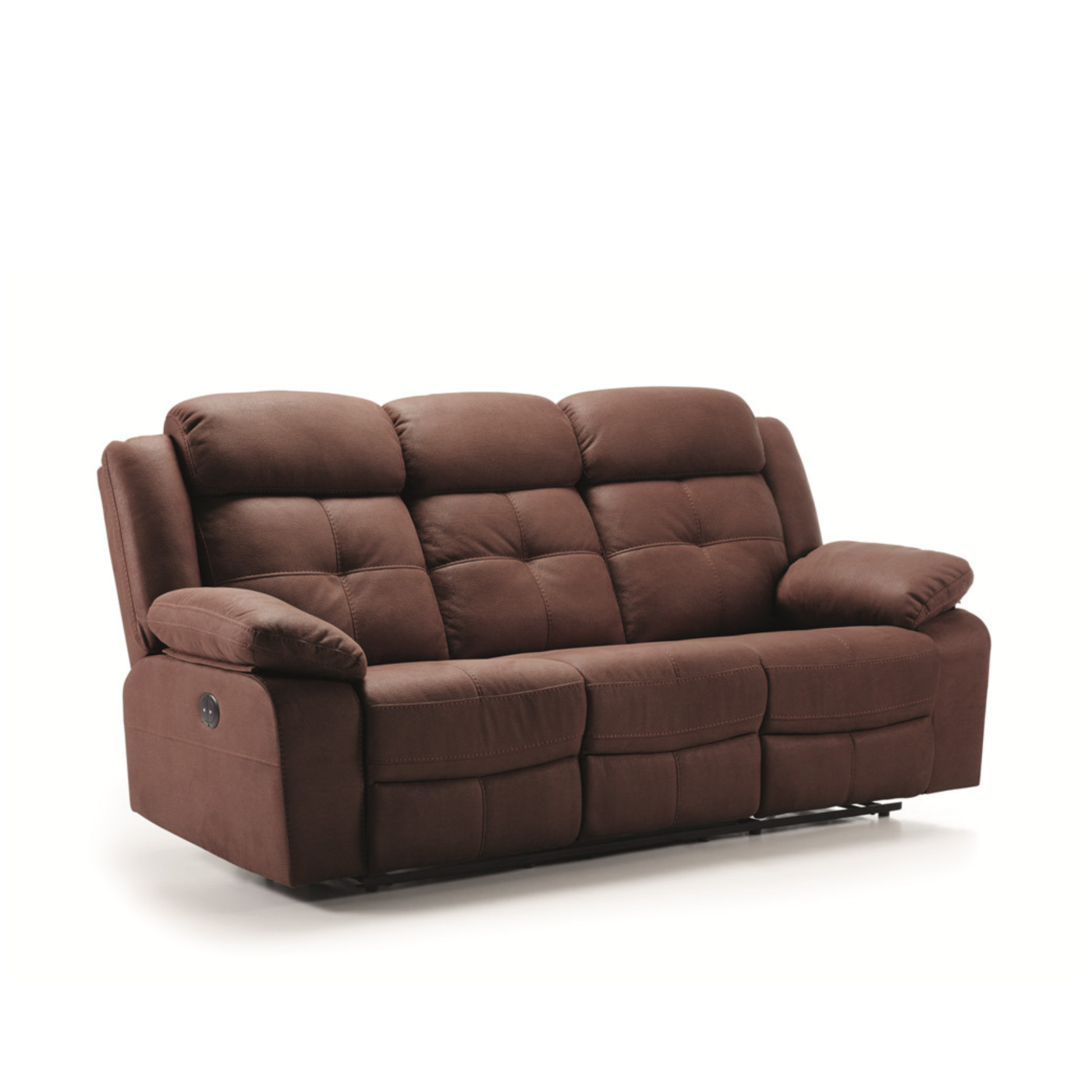 sofa 3 plazas marron